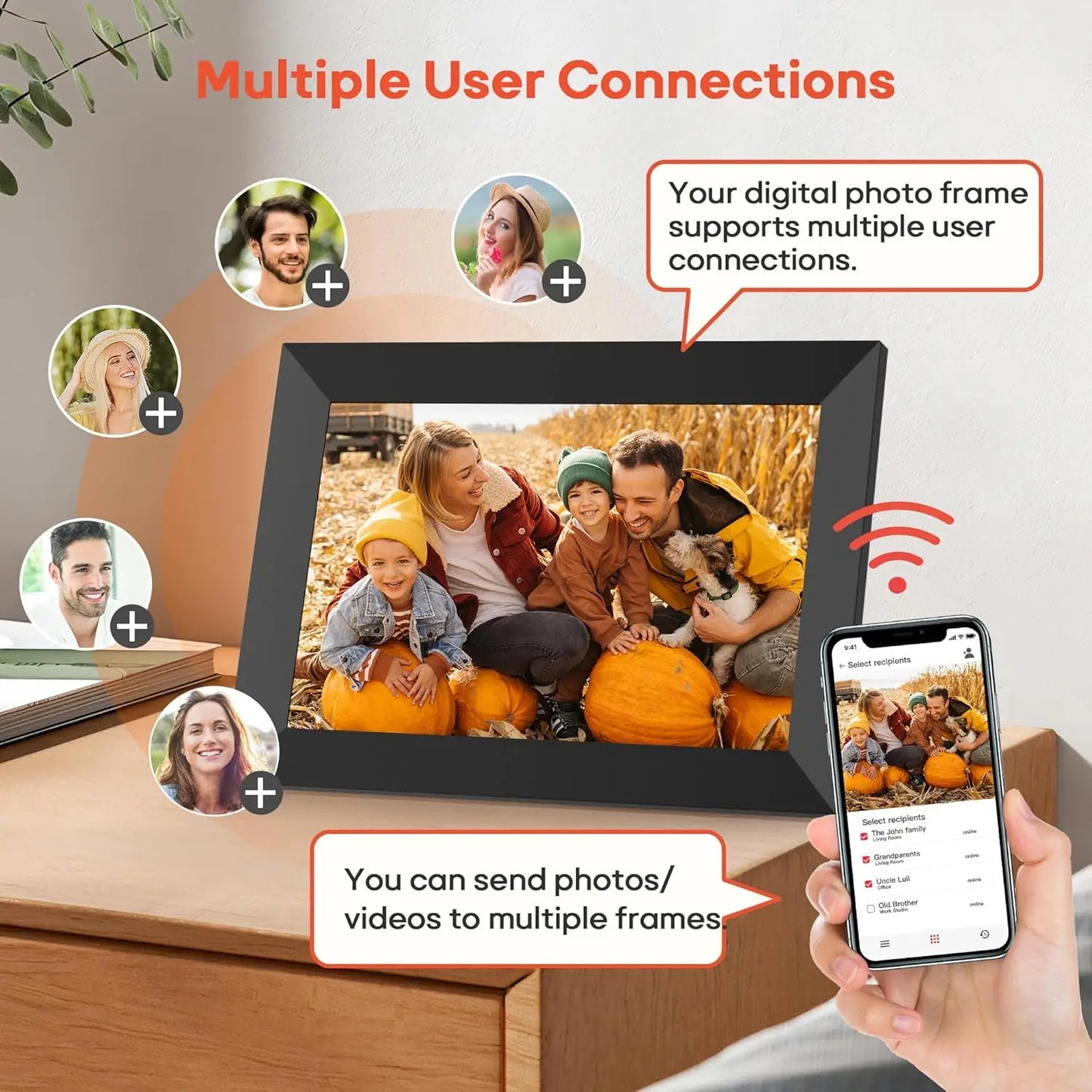 Frameo HD WiFi Photo Frame – 10.1" IPS Touchscreen