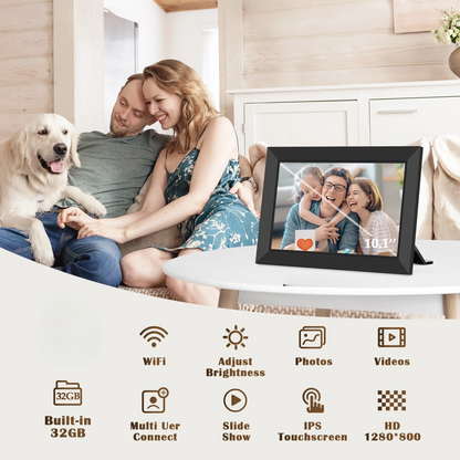 Frameo HD WiFi Photo Frame – 10.1" IPS Touchscreen