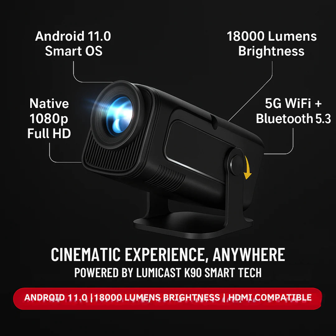 LenoCast Smart Projector – 4K with Android Support