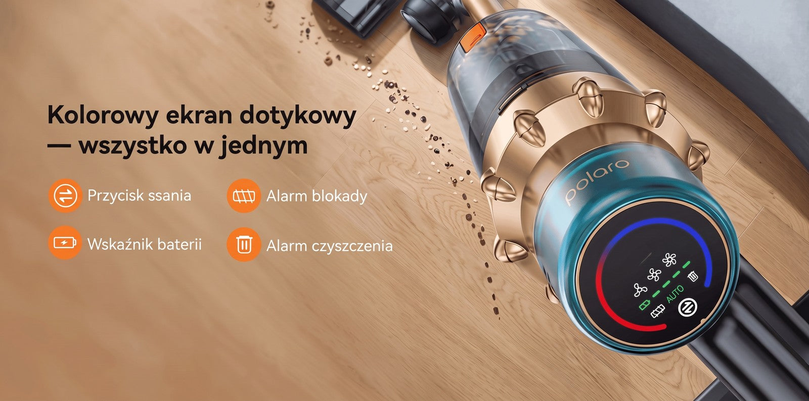 Kolorowy ekran dotykowy — wszystko w jednym