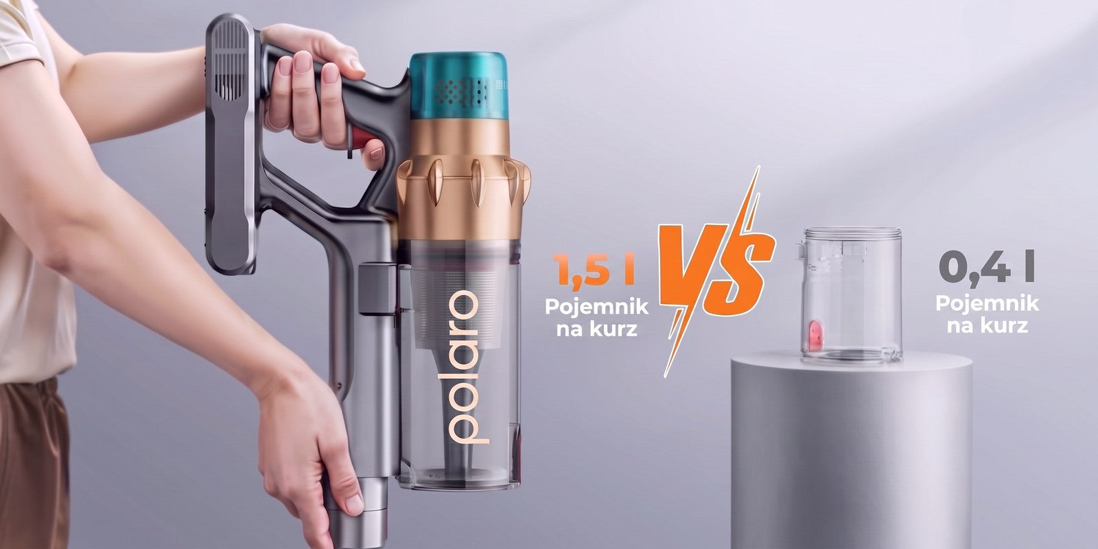 Pojemnik na kurz 1,5 l vs 0,4 l